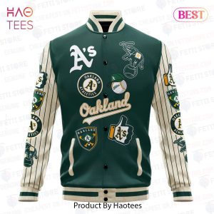 LUXURY Oakland Athletics Major League Baseball AOP Varsity Jacket
