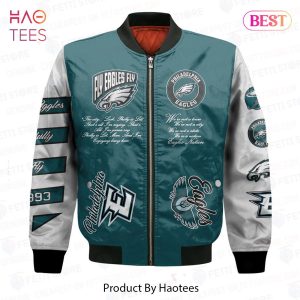 LUXURY Philadelphia Eagles OffWhite Style Pattern AOP Bomber Jacket