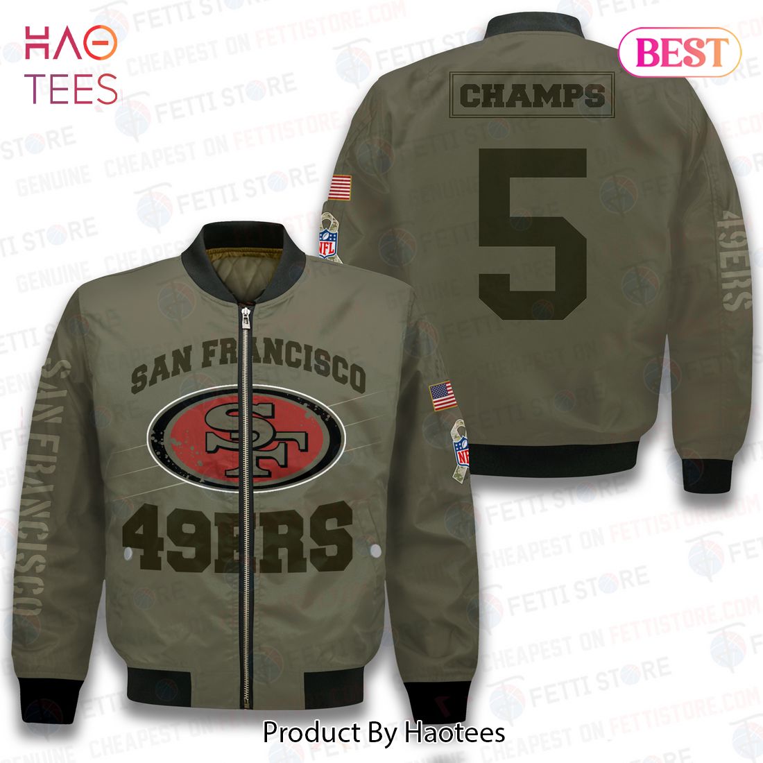 LUXURY San Francisco 49ersNational Football League 2023 Unisex AOP Bomber Jacket