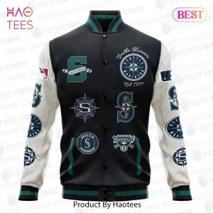 LUXURY Seattle Mariners Major League Baseball AOP Varsity Jacket