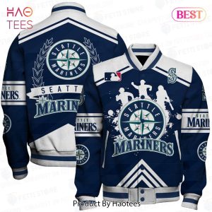 LUXURY Seattle Mariners Major League Baseball Pattern Varsity Jacket
