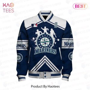 LUXURY Seattle Mariners Major League Baseball Pattern Varsity Jacket