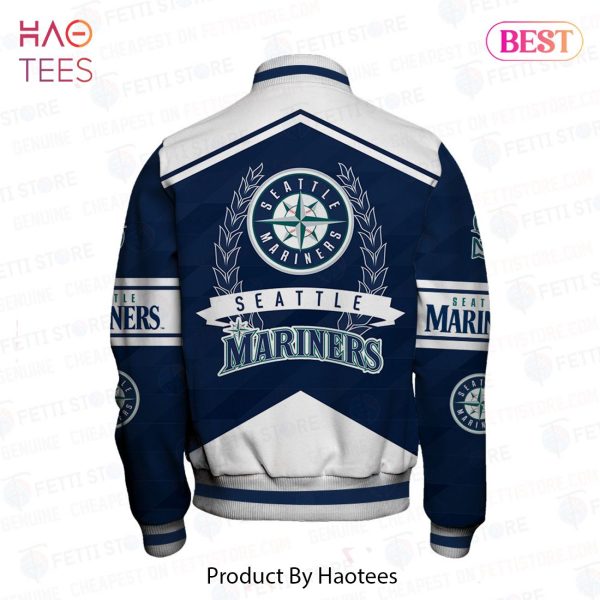 LUXURY Seattle Mariners Major League Baseball Pattern Varsity Jacket