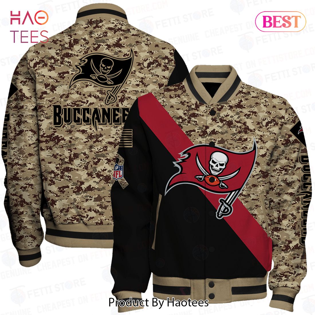 LUXURY Tampa Bay Buccaneers National Football League AOP Varsity Jacket