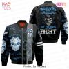 LUXURY USA Pattern Personalized Name White Logo Ver 2 3D Bomber Jacket Gift For Fan