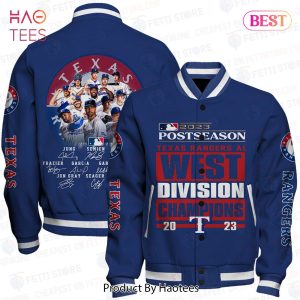 LUXURY Texas Rangers AL West Division Champions 2023 Player Signature Varsity Jacket