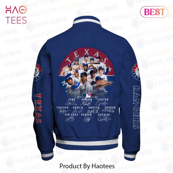 LUXURY Texas Rangers AL West Division Champions 2023 Player Signature Varsity Jacket