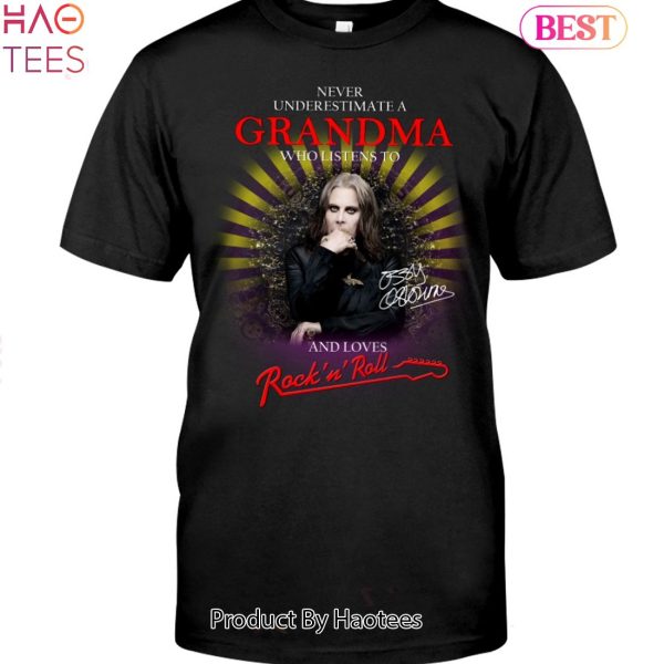 Never Underestimate Grandma Who Listens To And Loves Rock N Roll Unisex T-Shirt