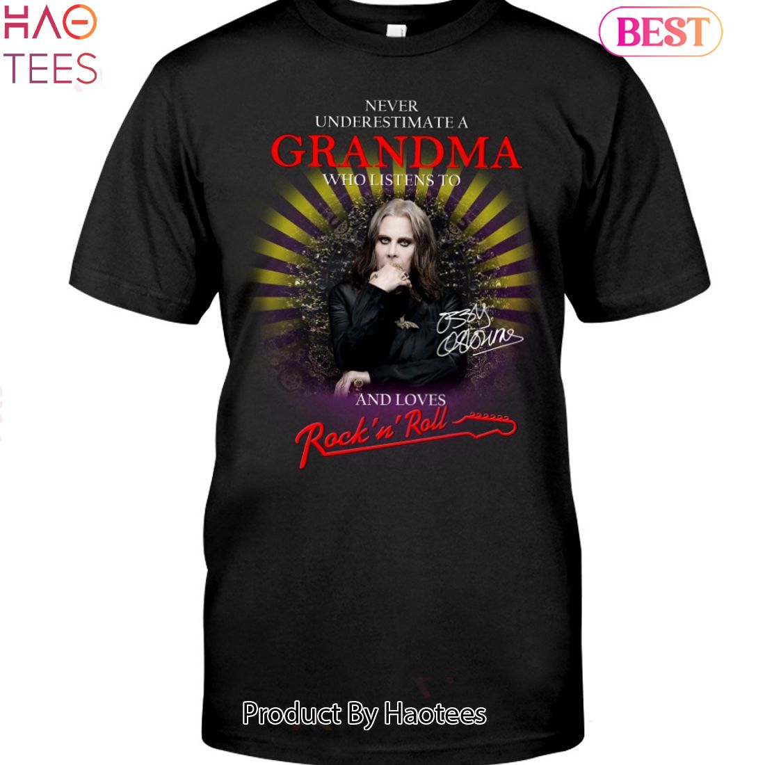 Never Underestimate Grandma Who Listens To And Loves Rock N Roll Unisex T-Shirt Never Underestimate Grandma Who Listens To And Loves Rock N Roll Unisex T-Shirt