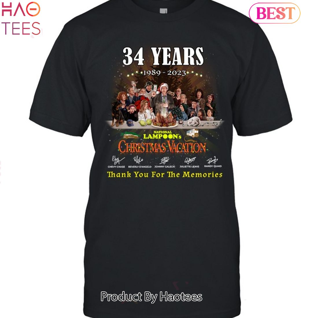 NEW 34 Years Christmas Vacation Thank You For The Memories Unisex T-Shirt NEW 34 Years Christmas Vacation Thank You For The Memories Unisex T-Shirt
