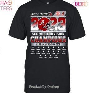 NEW Alabama Crimson Tide SEC West 2 Sided Unisex T-Shirt