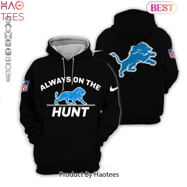 NEW Always On The Hunt Detroit Lions Hoodie