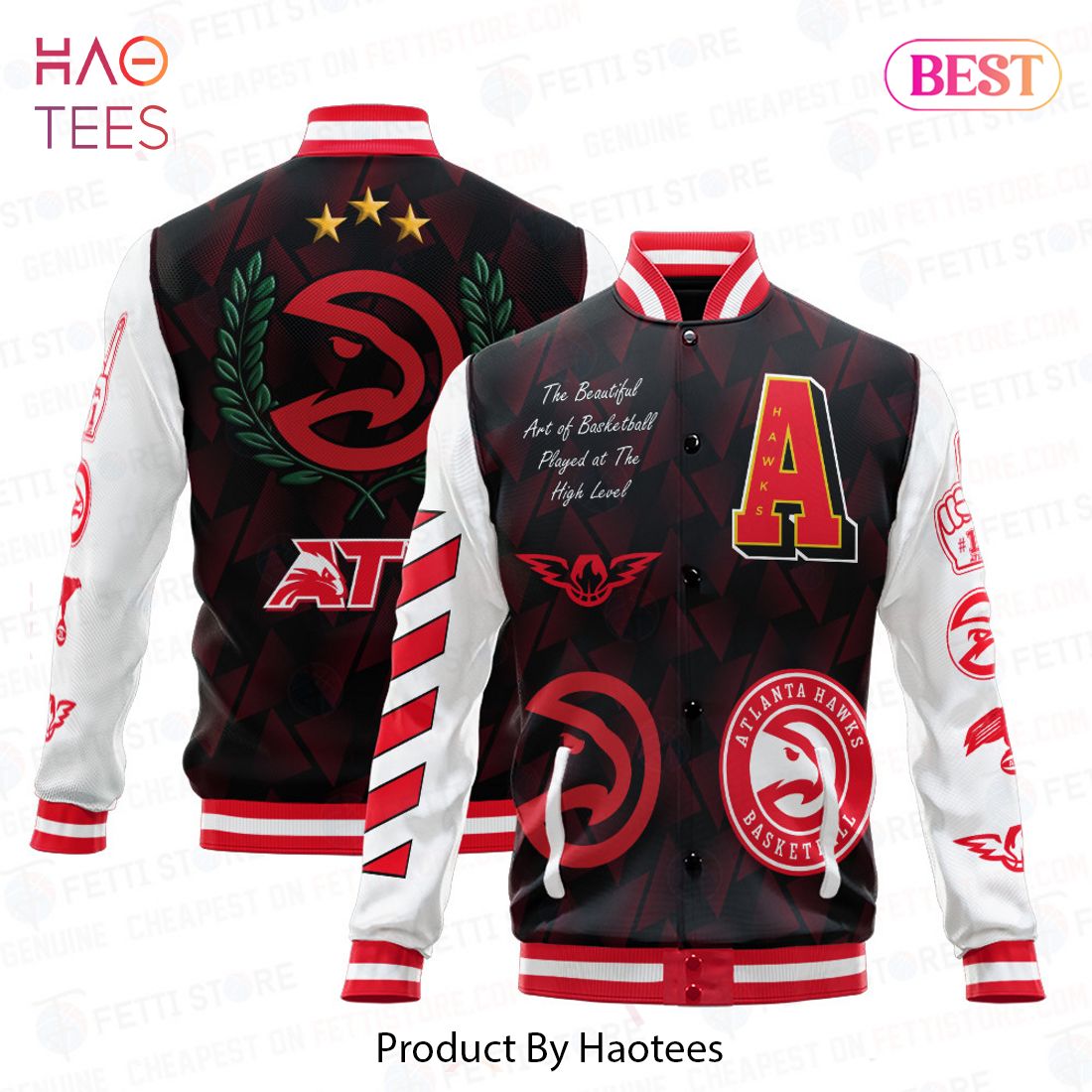NEW Atlanta Hawks National Basketball Association Varsity Jacket