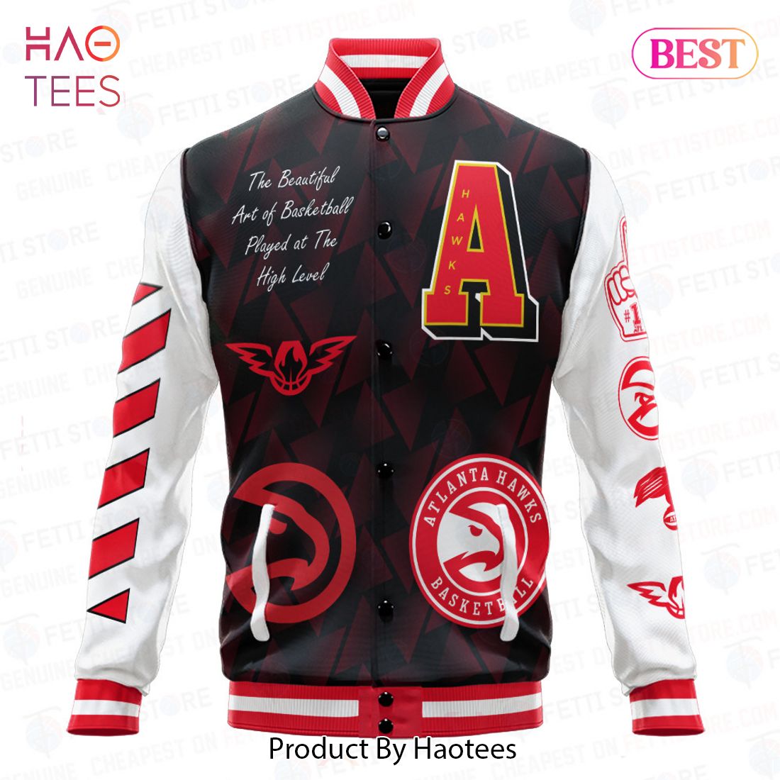 NEW Atlanta Hawks National Basketball Association Varsity Jacket NEW Atlanta Hawks National Basketball Association Varsity Jacket