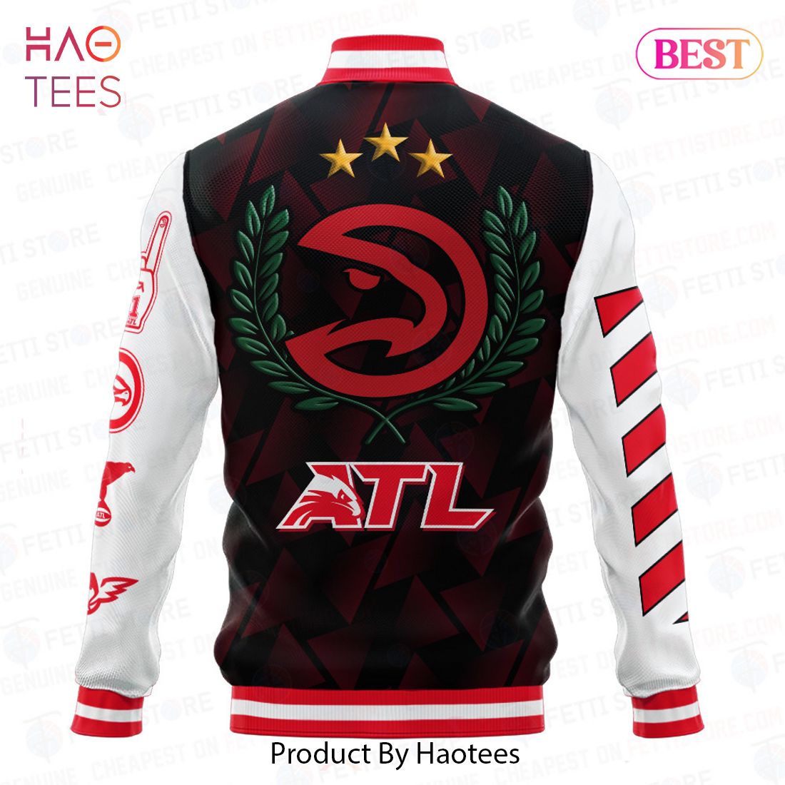 NEW Atlanta Hawks National Basketball Association Varsity Jacket NEW Atlanta Hawks National Basketball Association Varsity Jacket