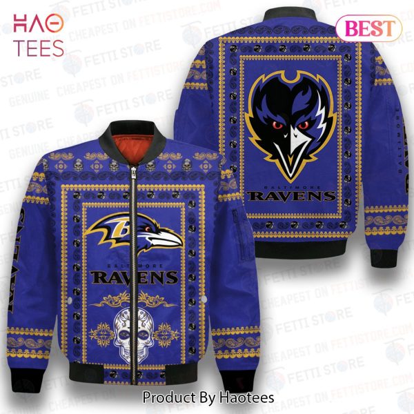 NEW Baltimore Ravens Classic Pattern NFL 3D Bomber Jacket