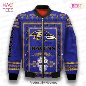NEW Baltimore Ravens Classic Pattern NFL 3D Bomber Jacket