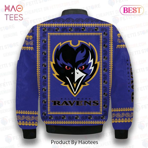 NEW Baltimore Ravens Classic Pattern NFL 3D Bomber Jacket