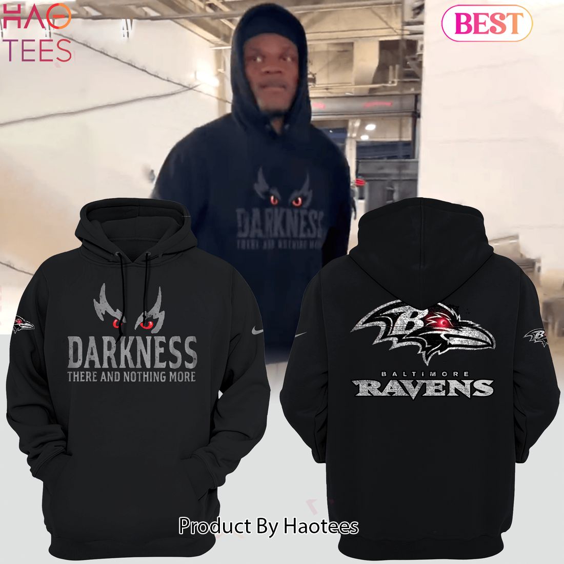 NEW Baltimore Ravens Ravens Darkness Hoodie Special Edition NEW Baltimore Ravens Ravens Darkness Hoodie Special Edition
