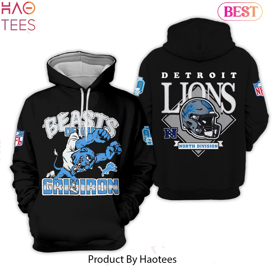 NEW Breast Of The Gridiron Detroit Lions Hoodie
