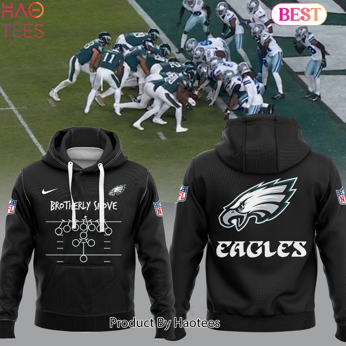 NEW Brotherly Shove Philadelphia Eagles Hoodie Special Edition NEW Brotherly Shove Philadelphia Eagles Hoodie Special Edition