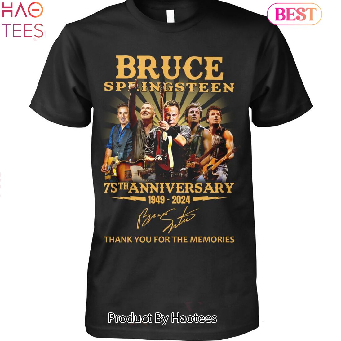 NEW Bruce Springsteen 60 Years 1964-2024 Thank You For The Memoreis Unisex T-Shirt NEW Bruce Springsteen 60 Years 1964-2024 Thank You For The Memoreis Unisex T-Shirt