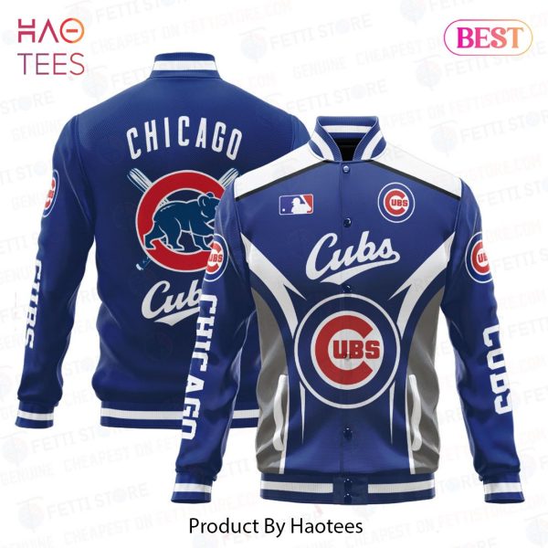 NEW Chicago Cubs Baseball Traditional Pattern AOP Varsity Jacket