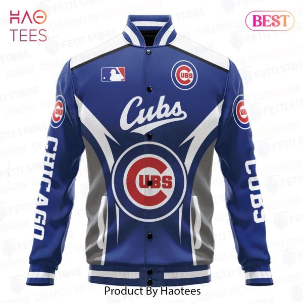 NEW Chicago Cubs Baseball Traditional Pattern AOP Varsity Jacket