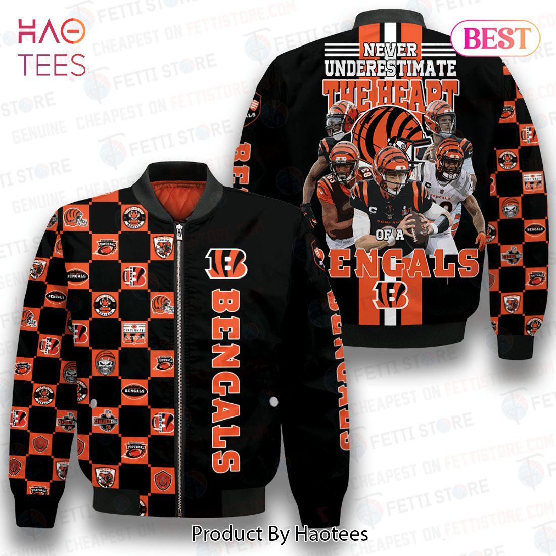 NEW Cincinnati Bengals NFL 2023 Unisex AOP Bomber Jacket