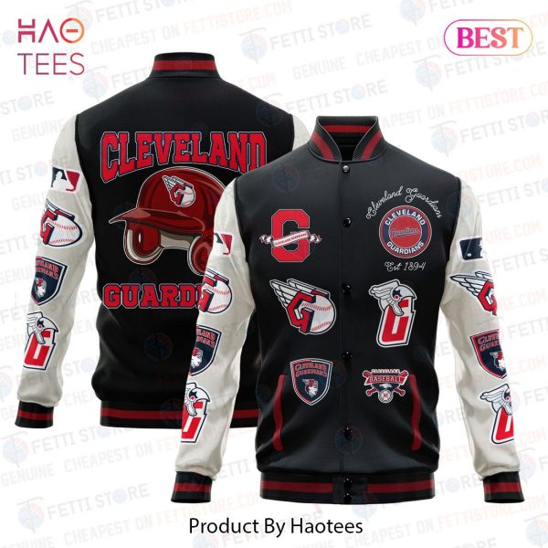 NEW Cleveland Guardians Major League Baseball AOP Varsity Jacket