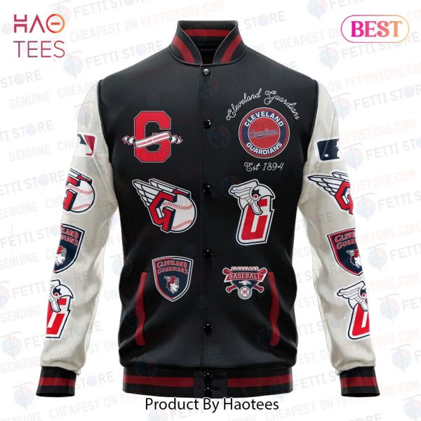 NEW Cleveland Guardians Major League Baseball AOP Varsity Jacket
