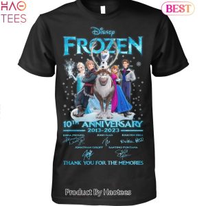 NEW Disney Frozen 10th Anniversary 2013-2023 Thank You For The Memories Unisex T-Shirt