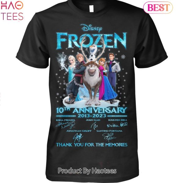 NEW Disney Frozen 10th Anniversary 2013-2023 Thank You For The Memories Unisex T-Shirt
