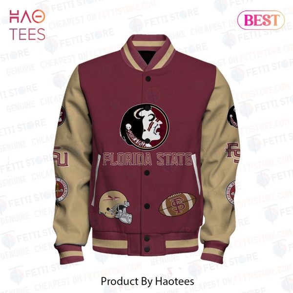 NEW Florida State NCAA Football AOP Varsity Jacket