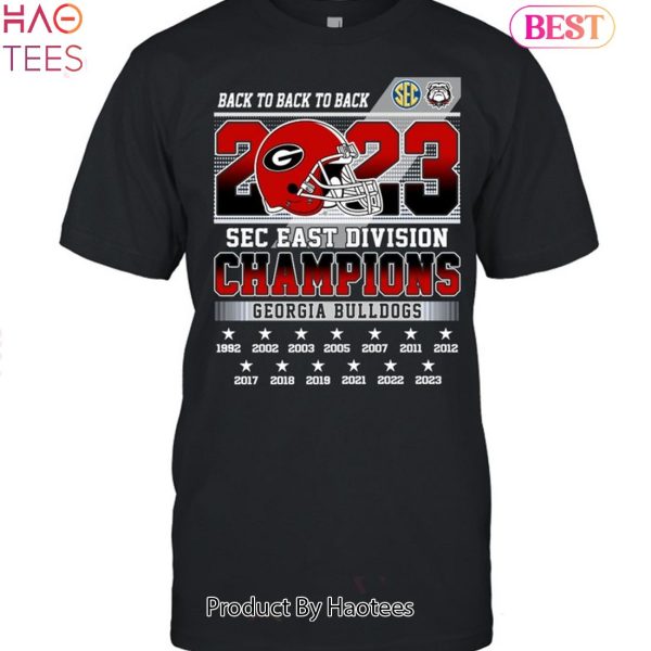 NEW Georgia Bulldogs SEC East Division 2 Sided Unisex T-Shirt