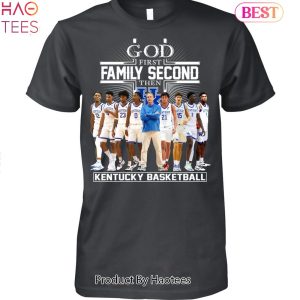 NEW God First Family Second Then Kentucky Wildcats Unisex T-Shirt