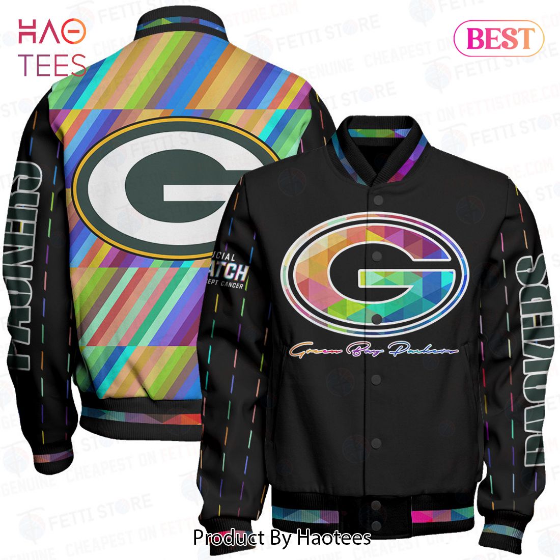 NEW Green Bay Packers National Football League AOP Varsity Jacket NEW Green Bay Packers National Football League AOP Varsity Jacket