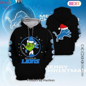NEW Grinch love Detroit Lions Christmas All Over Printed Hoodie