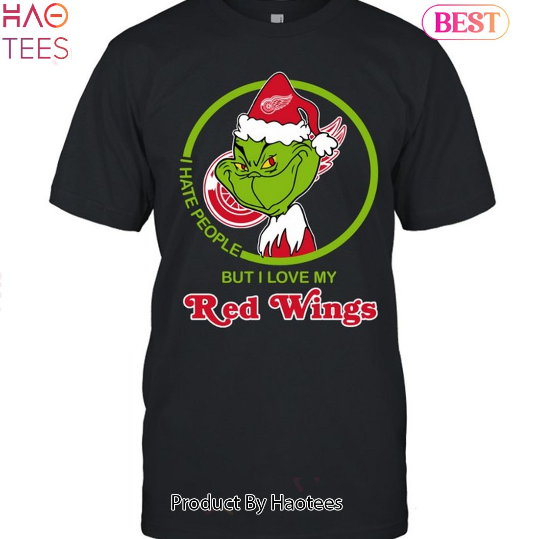 NEW I Love Detroit Red Wings And Christmas Unisex T-Shirt