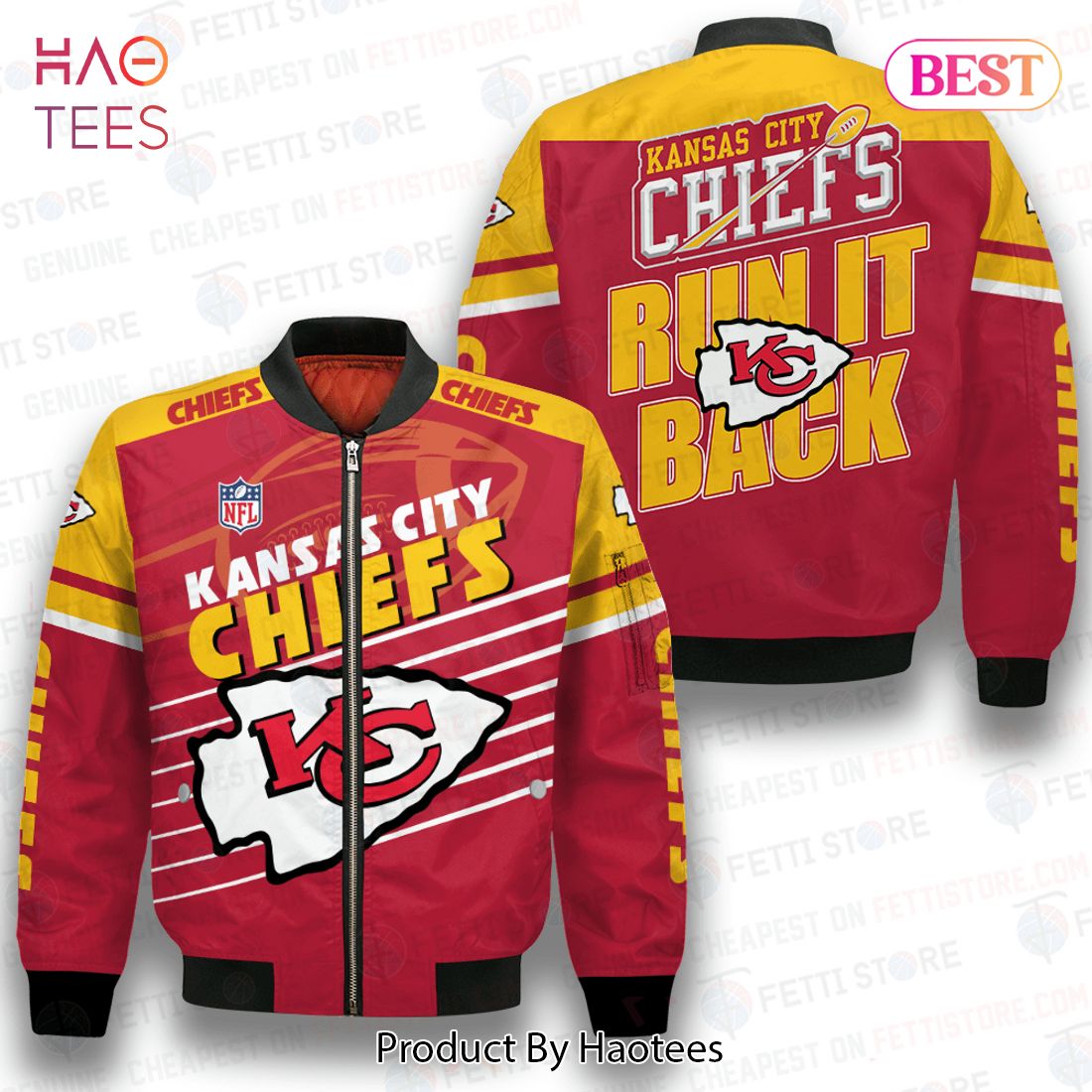 NEW Kansas City Chiefs National Football League 3D Bomber Jacket