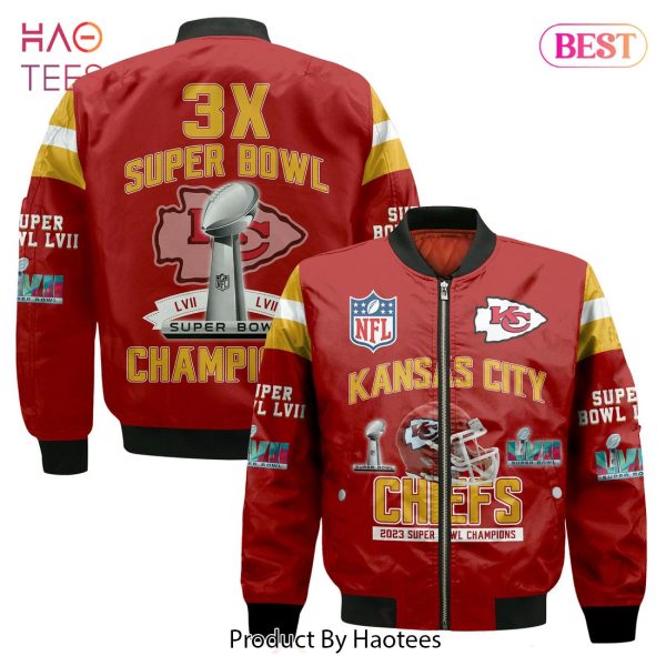 NEW Kansas City ChiefsSuper Bowl Championship 2023 Unisex 3D Bomber Jacket