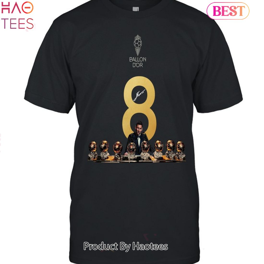 NEW Lionel Messi Ballon Dor 8 Unisex T-Shirt NEW Lionel Messi Ballon Dor 8 Unisex T-Shirt