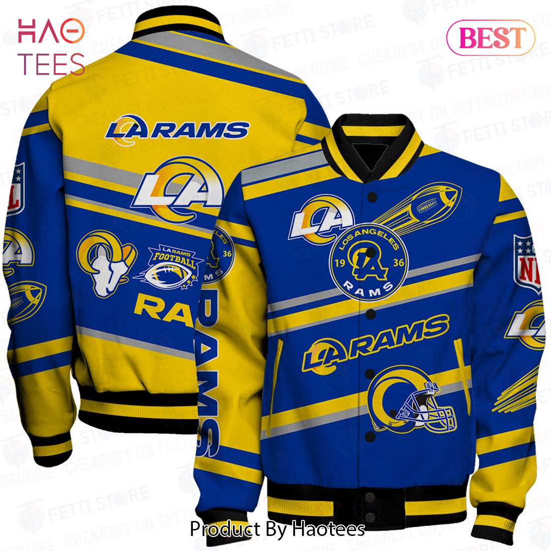 NEW Los Angeles Rams American Football League Pattern Varsity Jacket NEW Los Angeles Rams American Football League Pattern Varsity Jacket