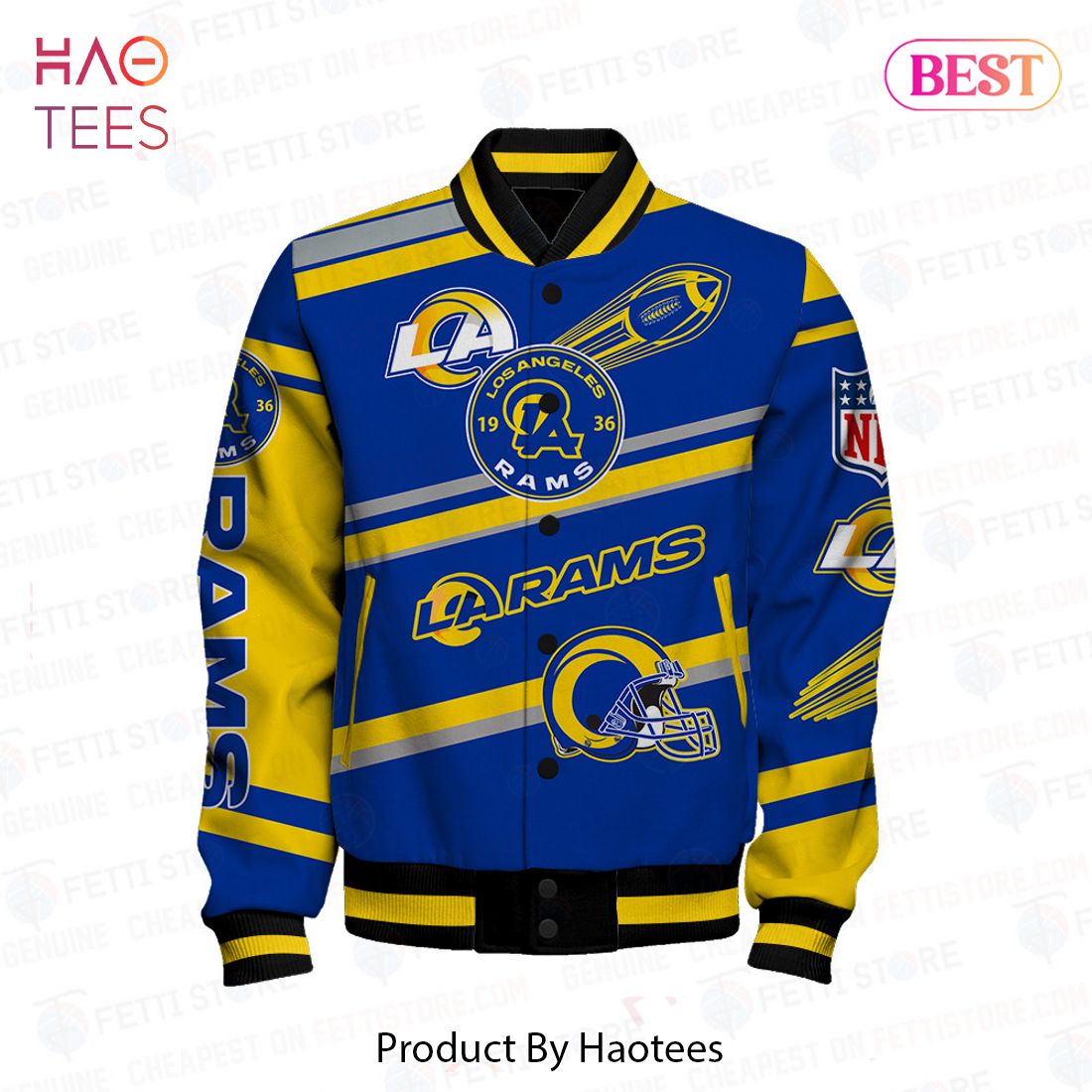 NEW Los Angeles Rams American Football League Pattern Varsity Jacket NEW Los Angeles Rams American Football League Pattern Varsity Jacket