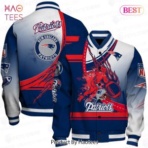 NEW New England Patriots National Football League Pattern Varsity Jacket