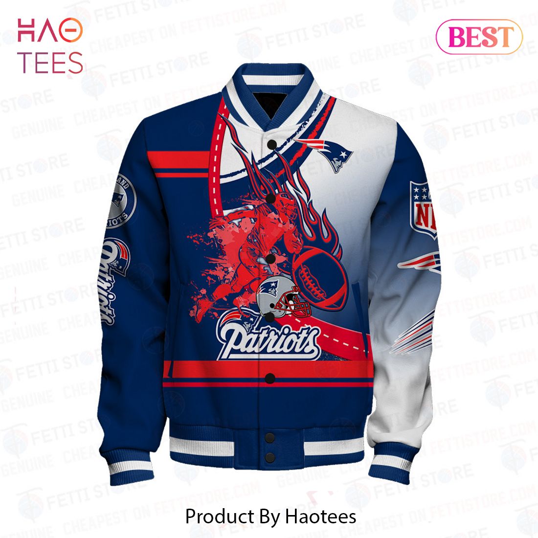 NEW New England Patriots National Football League Pattern Varsity Jacket NEW New England Patriots National Football League Pattern Varsity Jacket