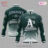 NEW Oakland Athletics Baseball Mascot Pattern AOP Varsity Jacket
