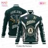 NEW Oakland Athletics Baseball Mascot Pattern AOP Varsity Jacket