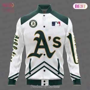 NEW Oakland Athletics Major League Baseball AOP Varsity Jacket
