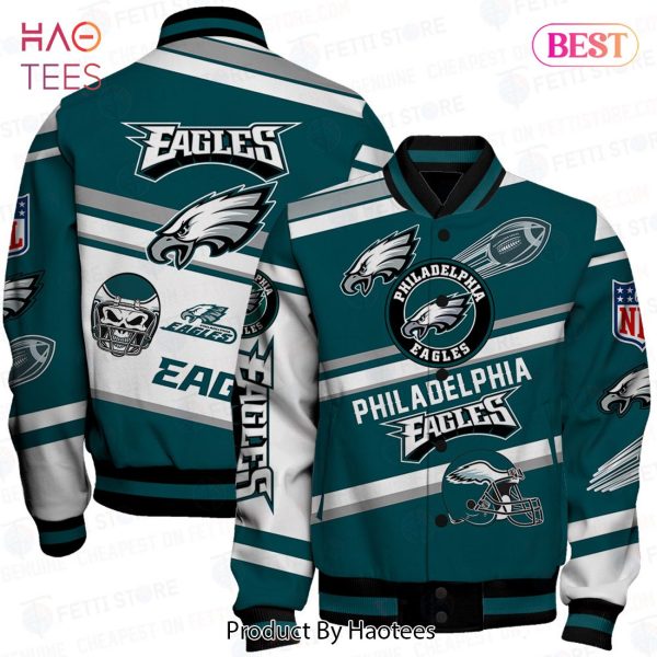 NEW Philadelphia Eagles American Football League Pattern Varsity Jacket